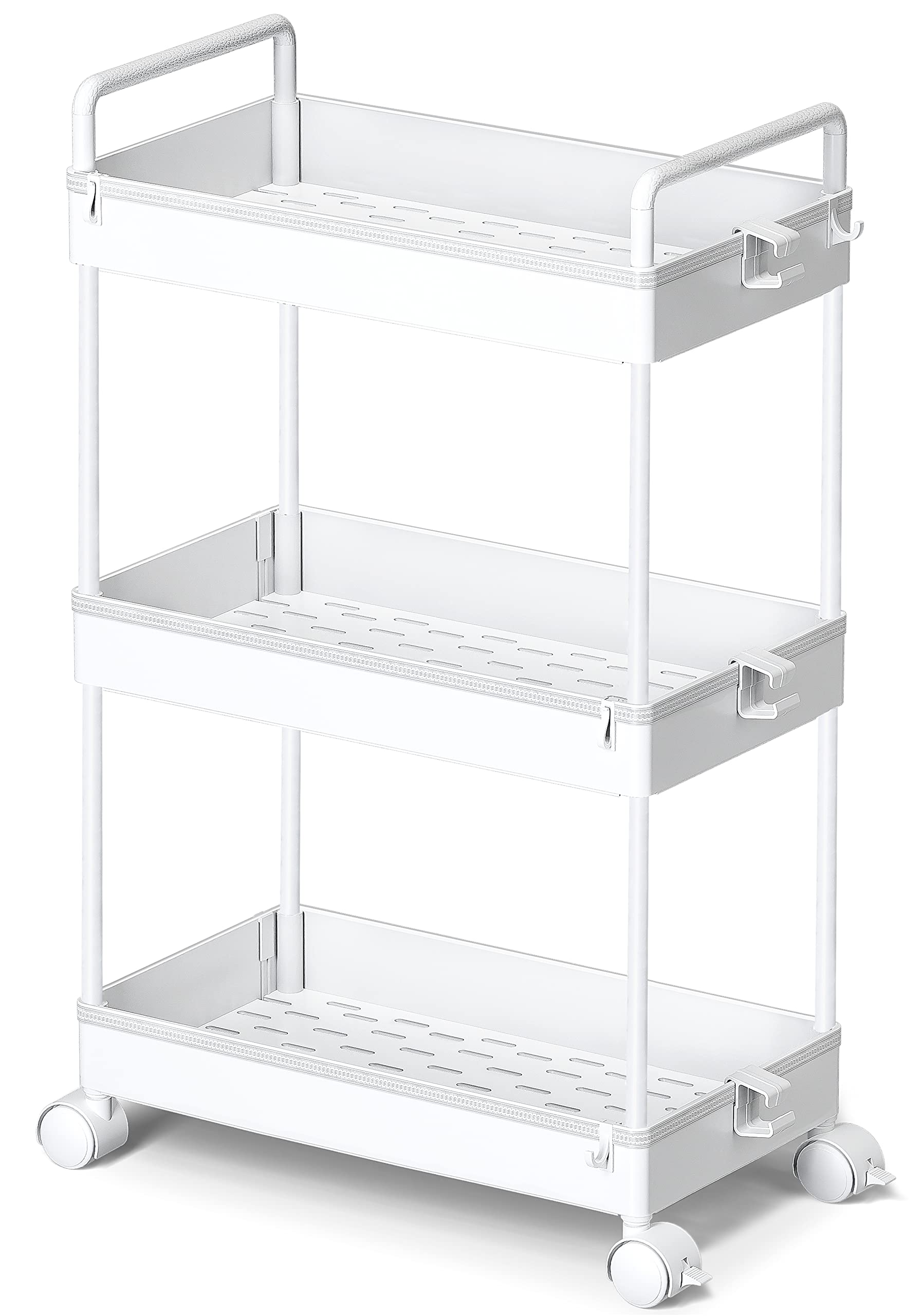 Ronlap face avant du chariot blanc pour rangement compact