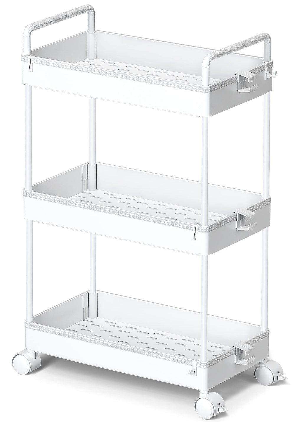 Ronlap face avant du chariot blanc pour rangement compact