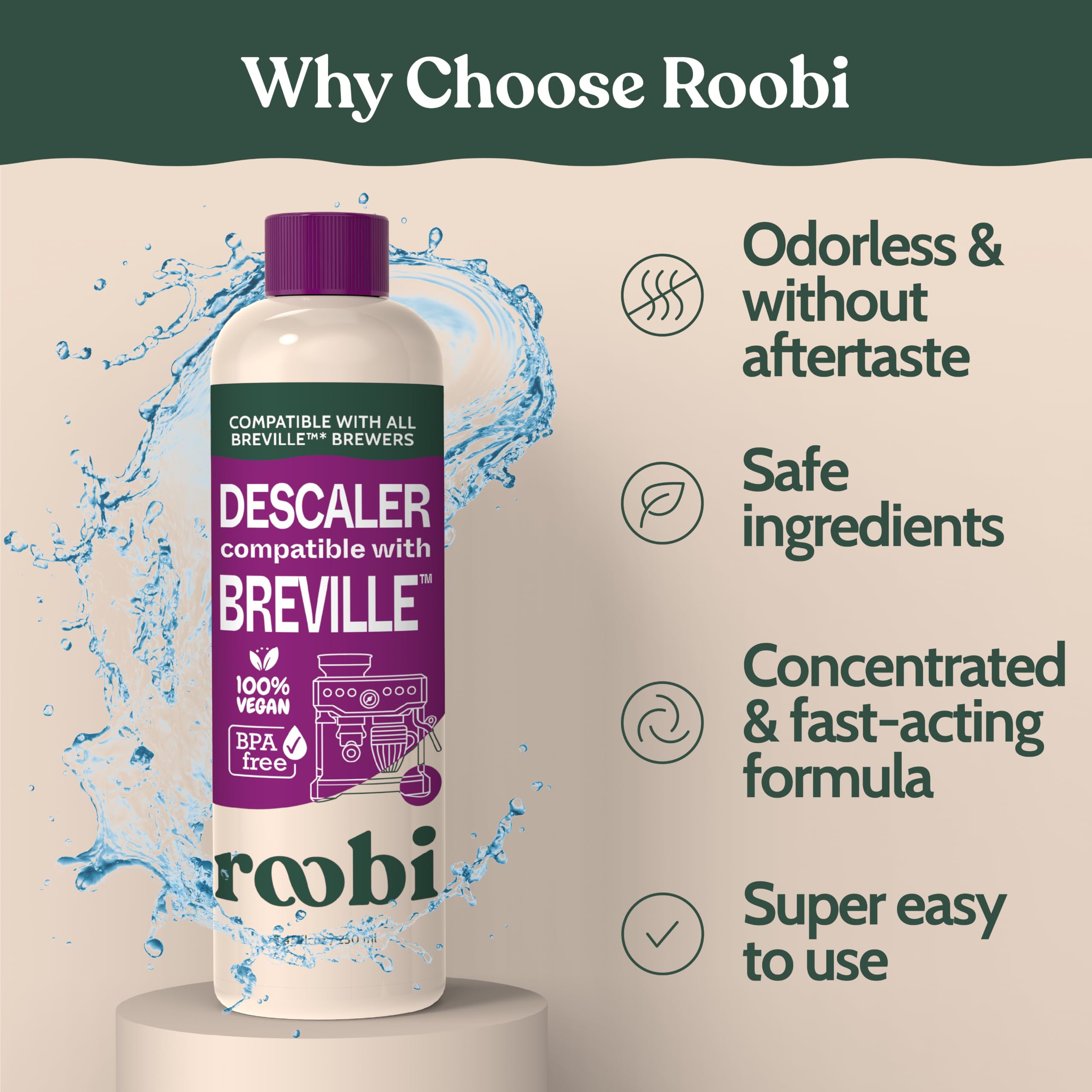 Roobi pendant application dans machine Breville pour maintien de performance