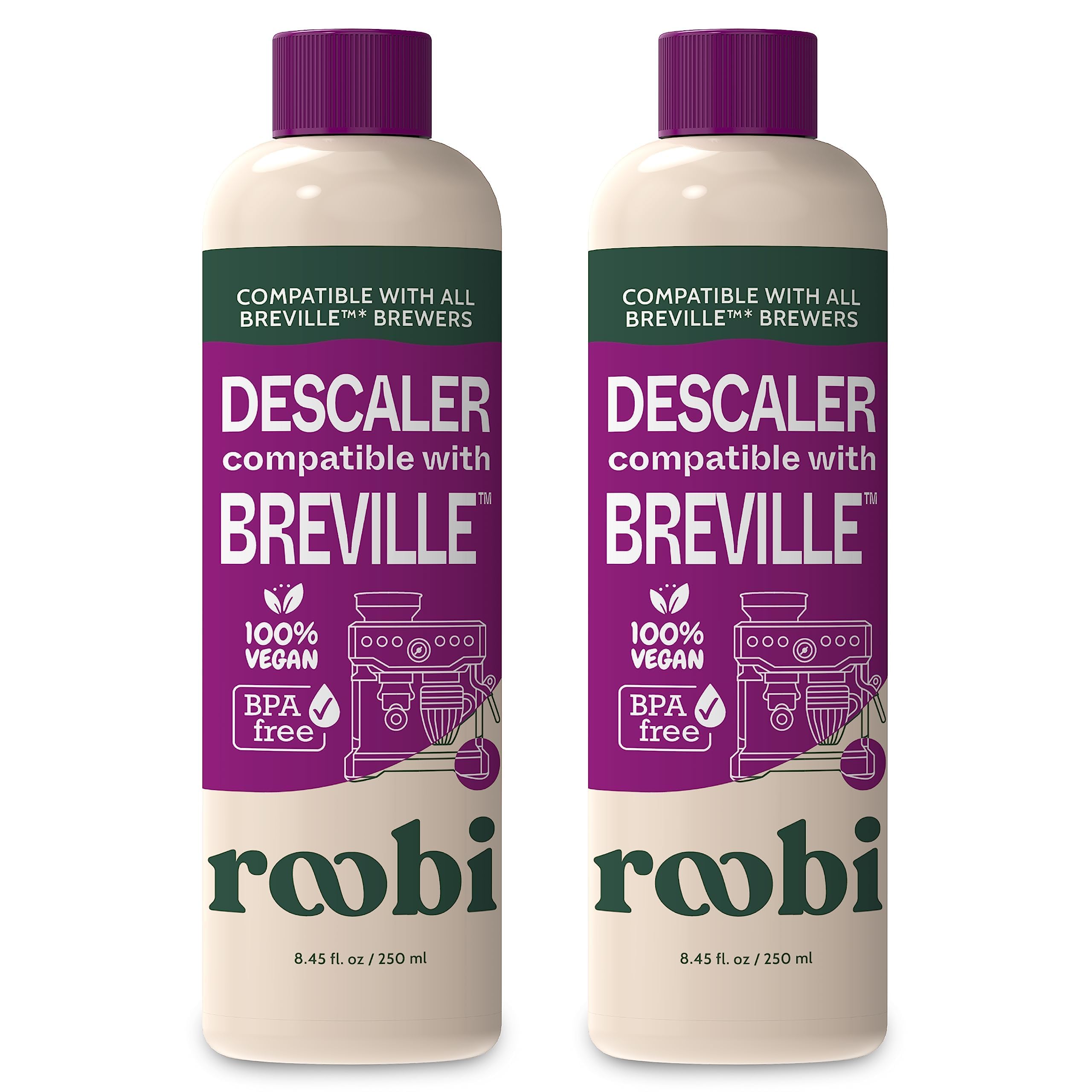 Roobi packaging avant montrant compatibilité Breville et conservation du goût