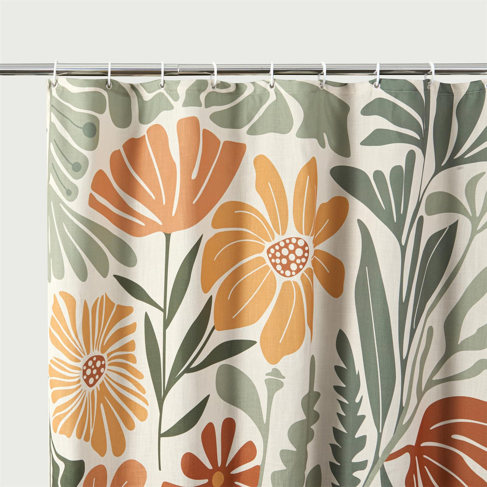 RoomTalks rideau installé, embellit salle de bain bohème
