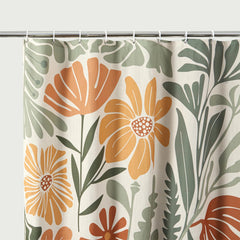 RoomTalks rideau installé, embellit salle de bain bohème