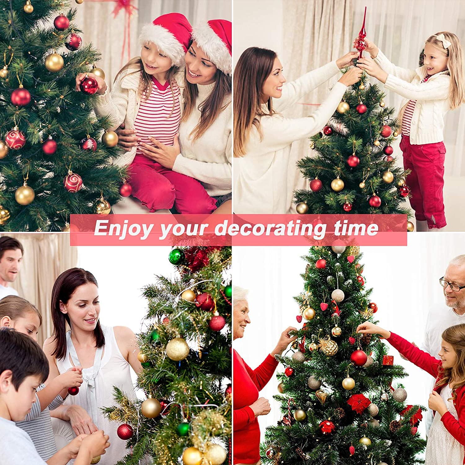 ROSELEAF décor suspendu sur sapin salon, atmosphère festive immédiate