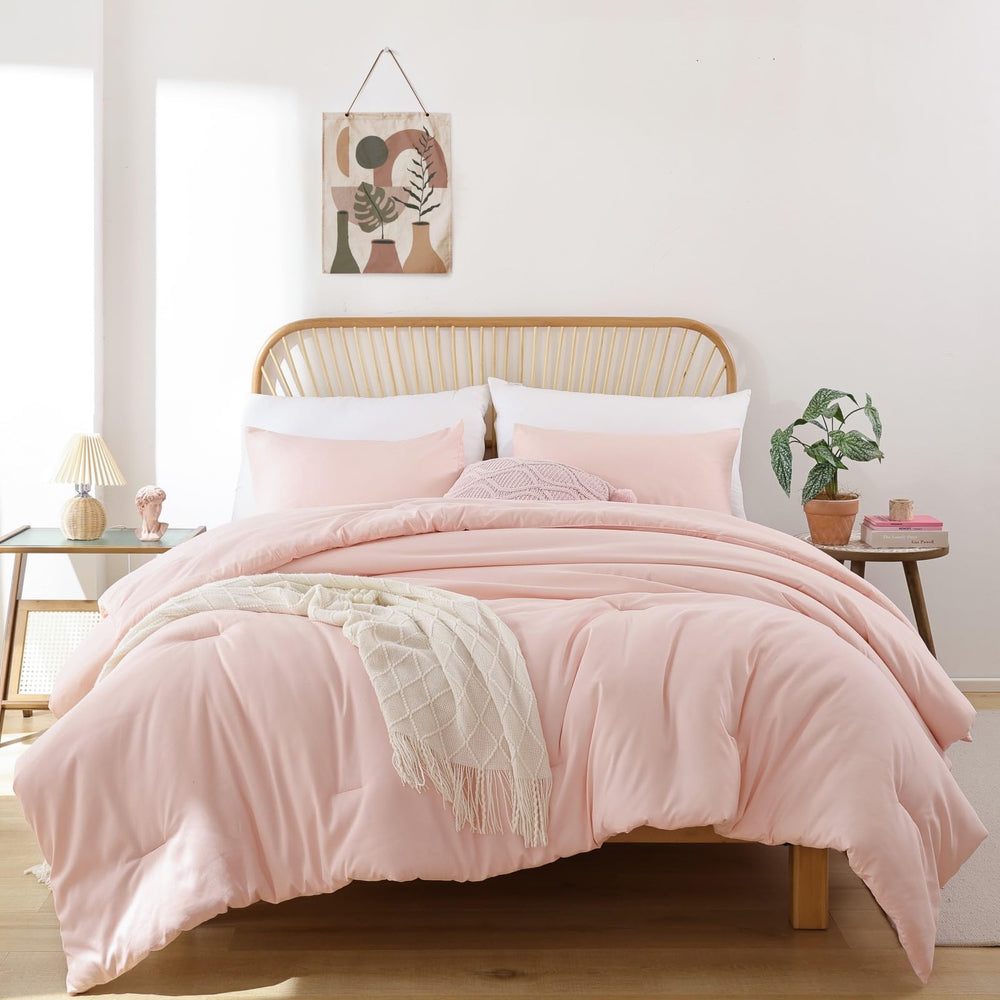 ROSGONIA couette ensemble face montrant ténue blush et confort