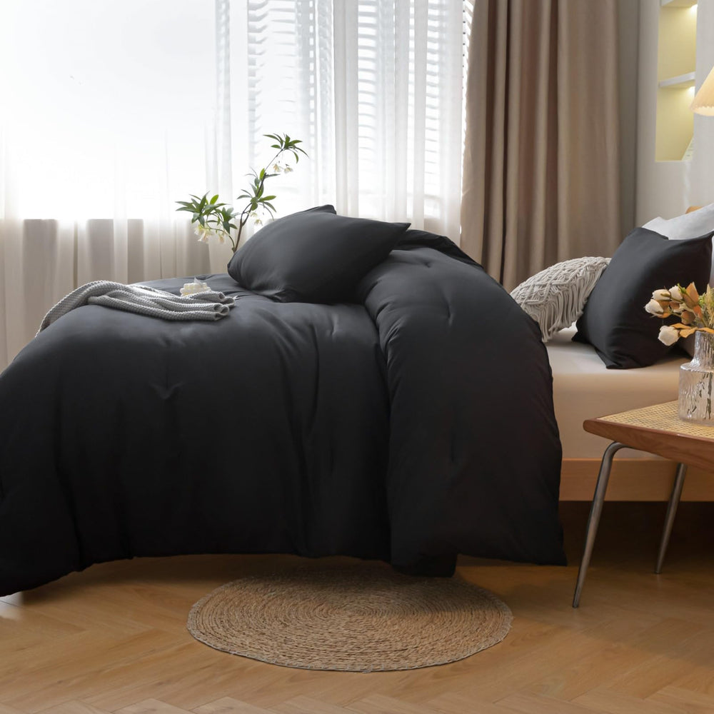 ROSGONIA ensemble posé sur lit queen, look bohème prêt à dormir