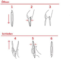 Rösle détail poignée ergonomique réduisant la fatigue de la main