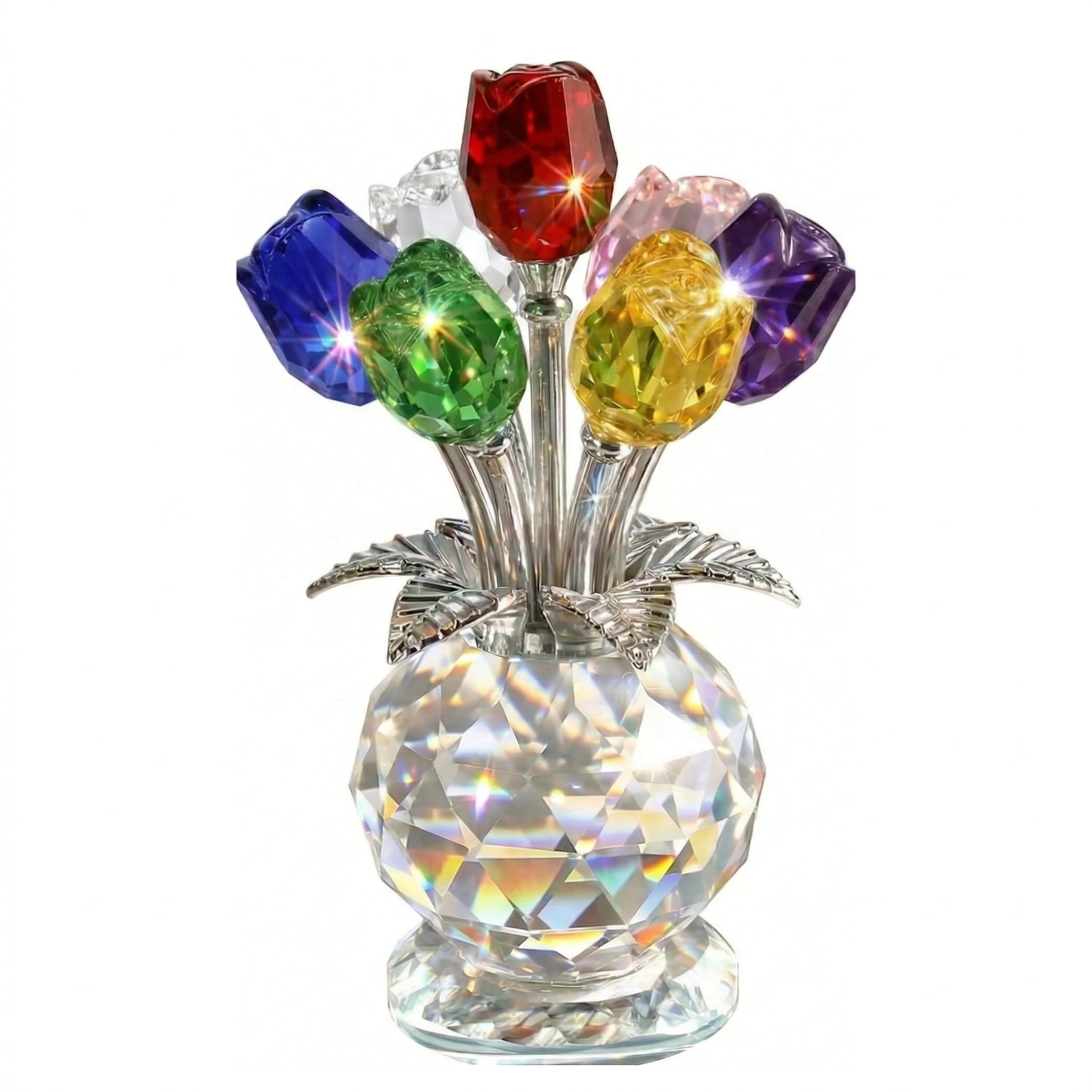 Rotroyce vue avant du bouquet cristal, apporte élégance décorative