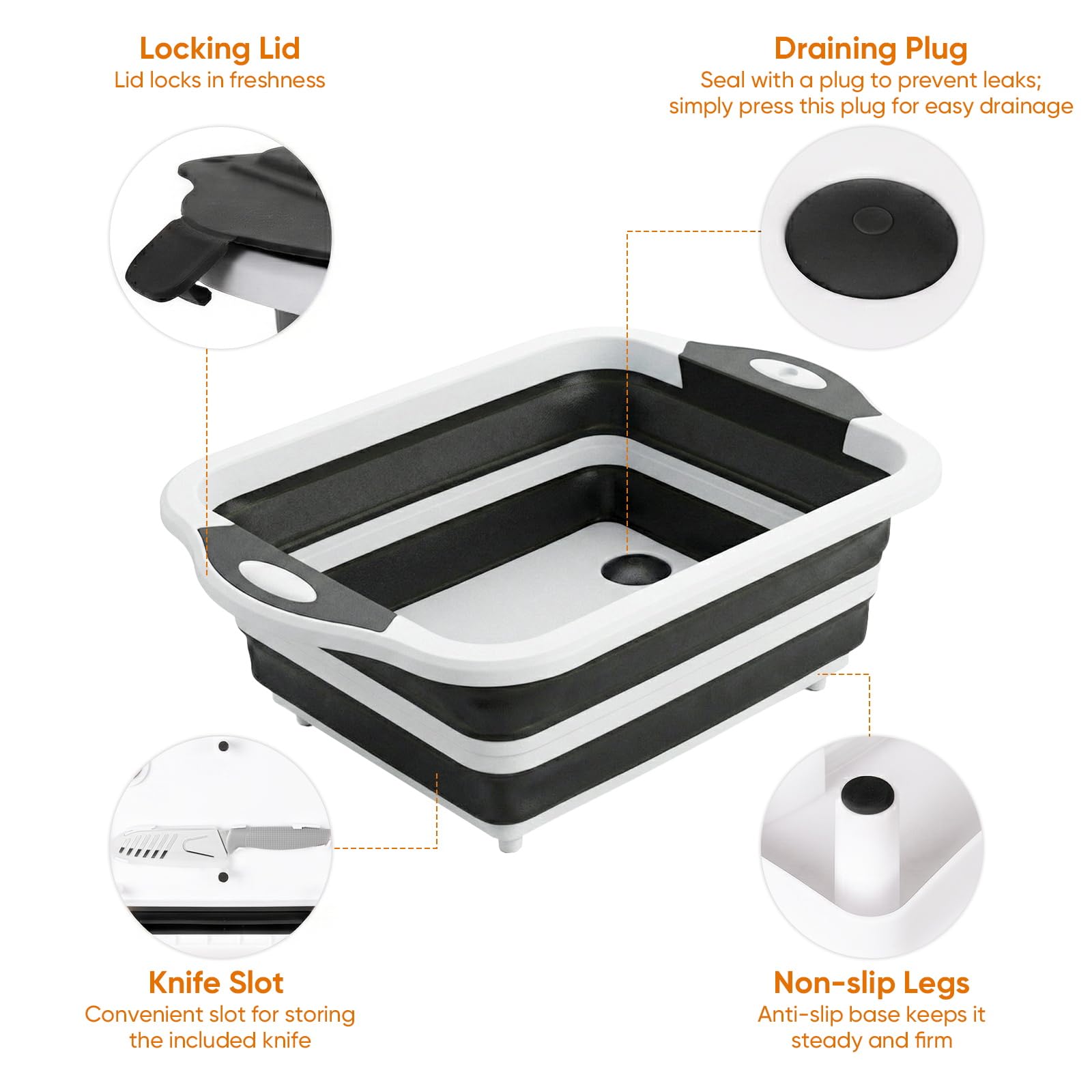 ROTTOGOON bac plié pour rangement compact et gain de place