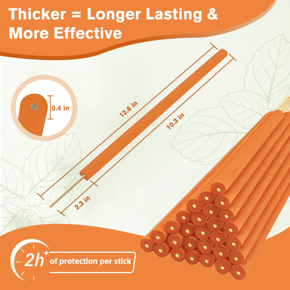 ROUTADE bâton allumé en utilisation extérieure créant une barrière anti-moustiques