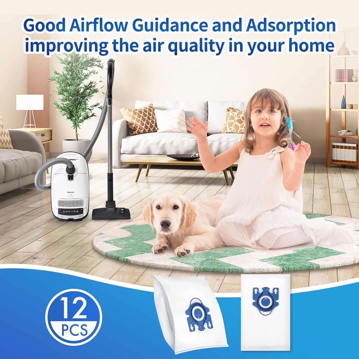 Rowhalf sac utilisé dans un salon gardant l’air intérieur propre