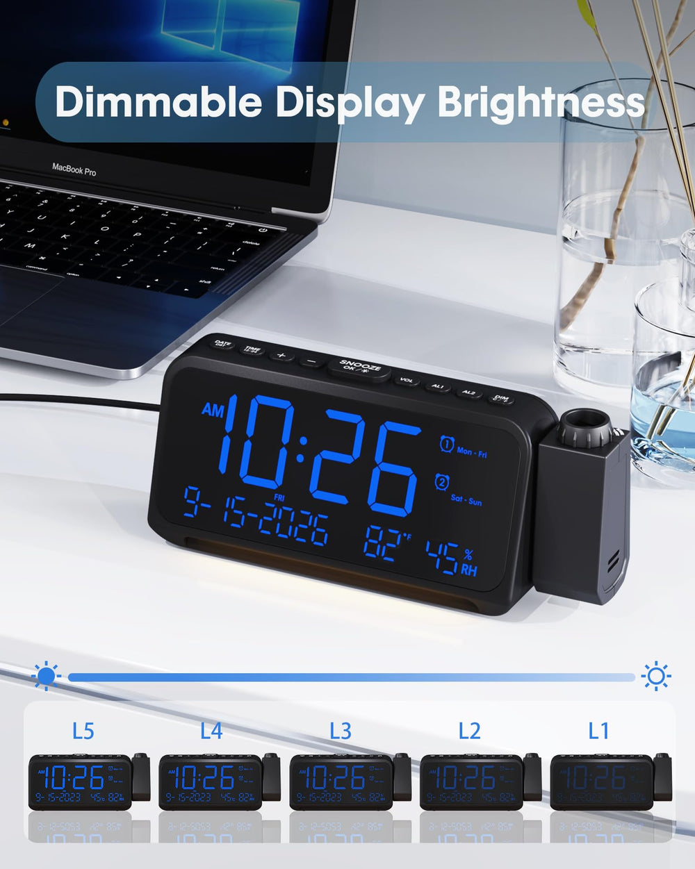 Roxicosly écran dimmable réglage luminosité confortable
