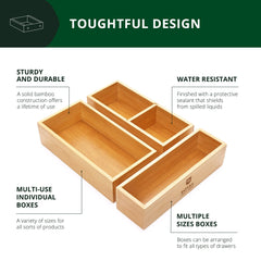 ROYAL CRAFT WOOD trois boîtes tailles variées pour organisation