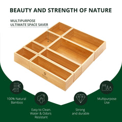ROYAL CRAFT WOOD boîtes installées dans un tiroir pour gain de place