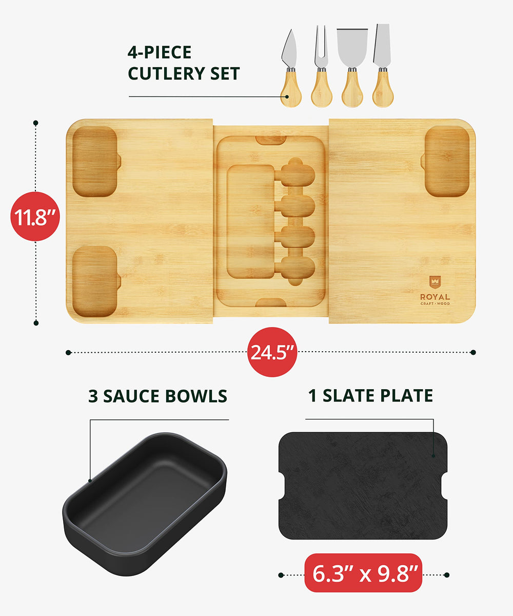 ROYAL CRAFT WOOD trois bols remplis, maintien des sauces proprement