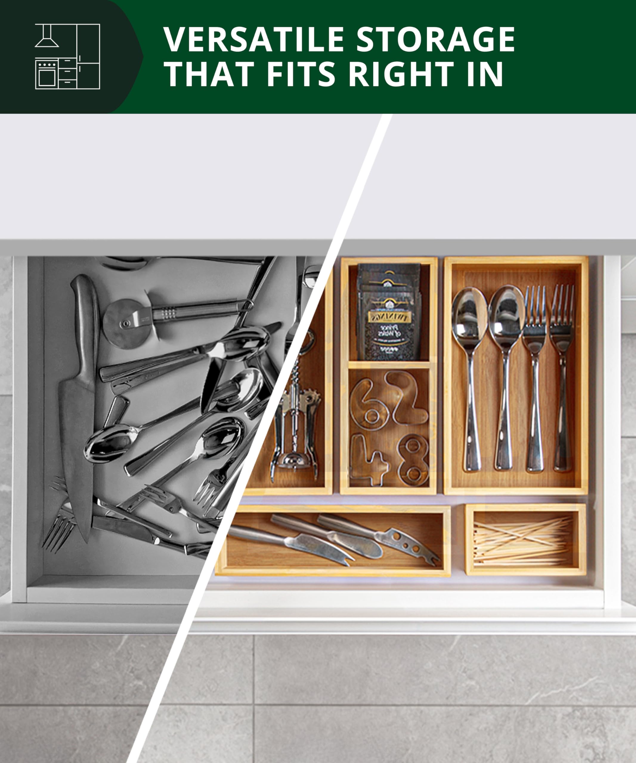 ROYAL CRAFT WOOD comparaison des tailles montrant adaptabilité aux différents objets