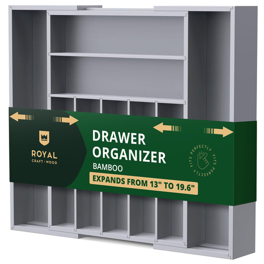 ROYAL CRAFT WOOD face avant montrant design gris et rangement élégant