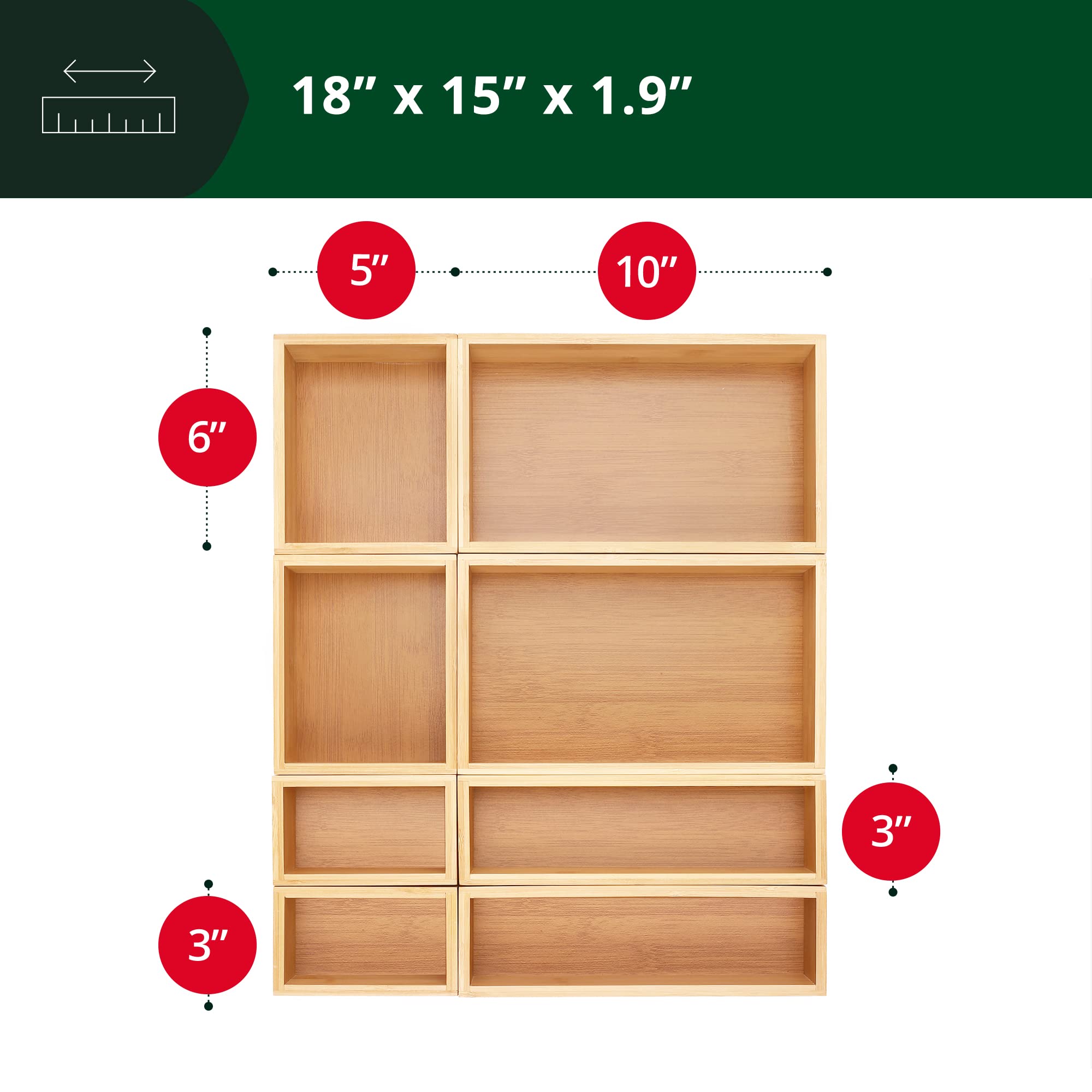 ROYAL CRAFT WOOD gros plan texture bambou durable et finition lisse