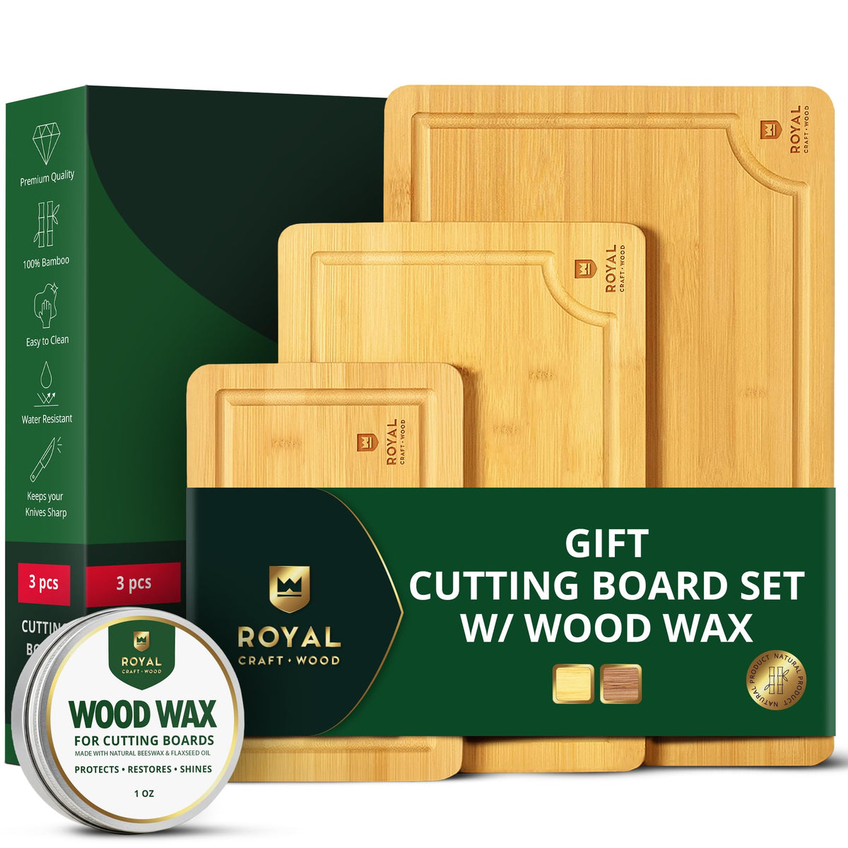 ROYAL CRAFT WOOD ensemble devant utile pour préparation et service