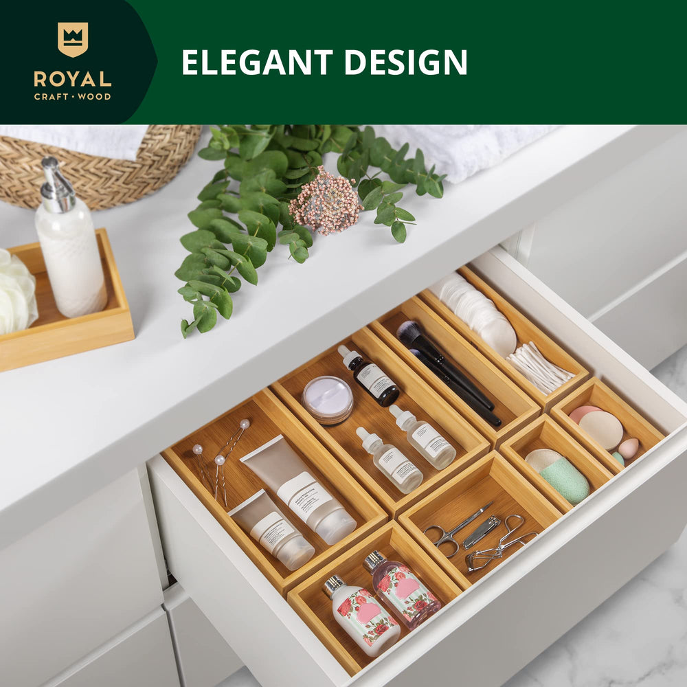 ROYAL CRAFT WOOD boîtes remplies de bijoux et cosmétiques visibilité rapide