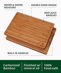 Main tenant la planche ROYAL CRAFT WOOD par les poignées latérales pour un service sûr