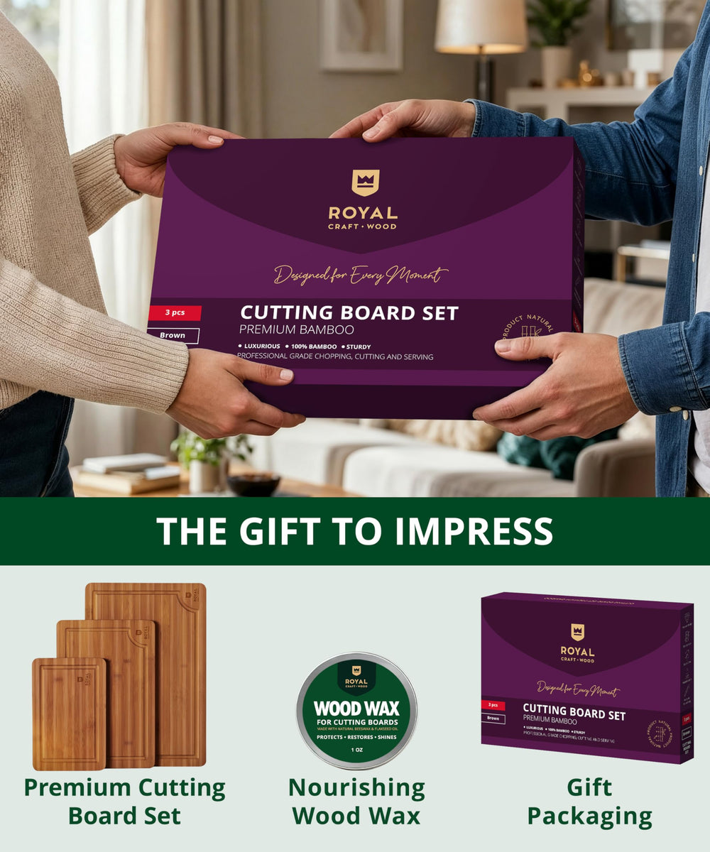 ROYAL CRAFT WOOD comparaison des trois tailles pour préparer et servir facilement