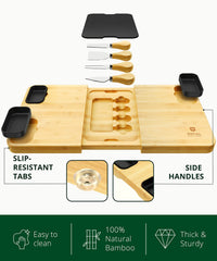 ROYAL CRAFT WOOD tiroir ouvert montrant 4 couteaux, organisation pratique
