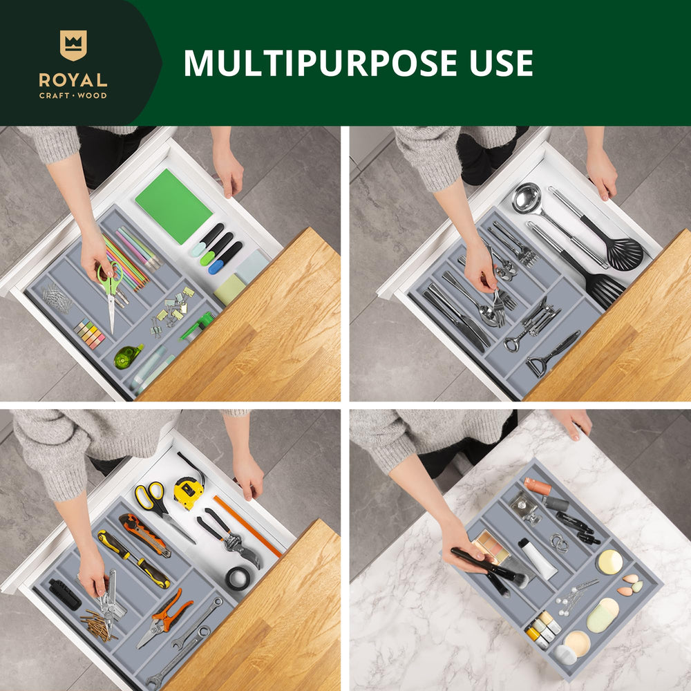 ROYAL CRAFT WOOD utilisé sur un bureau et coiffeuse, polyvalence pratique