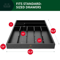ROYAL CRAFT WOOD vue des sept compartiments profonds, organisation optimale