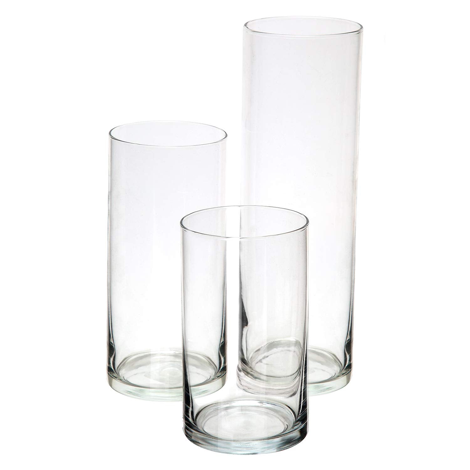 Royal Imports vase cylindrique face montrant transparence et élégance