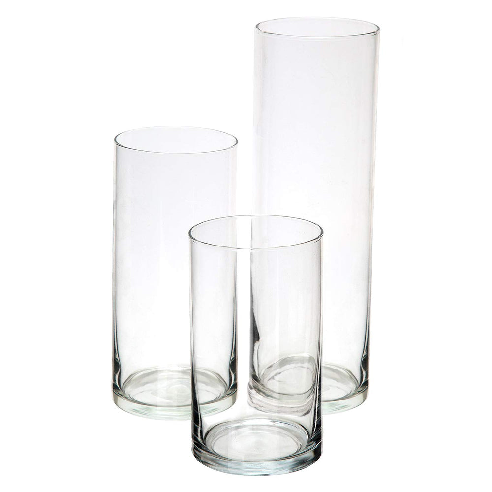 Royal Imports vase cylindrique face montrant transparence et élégance