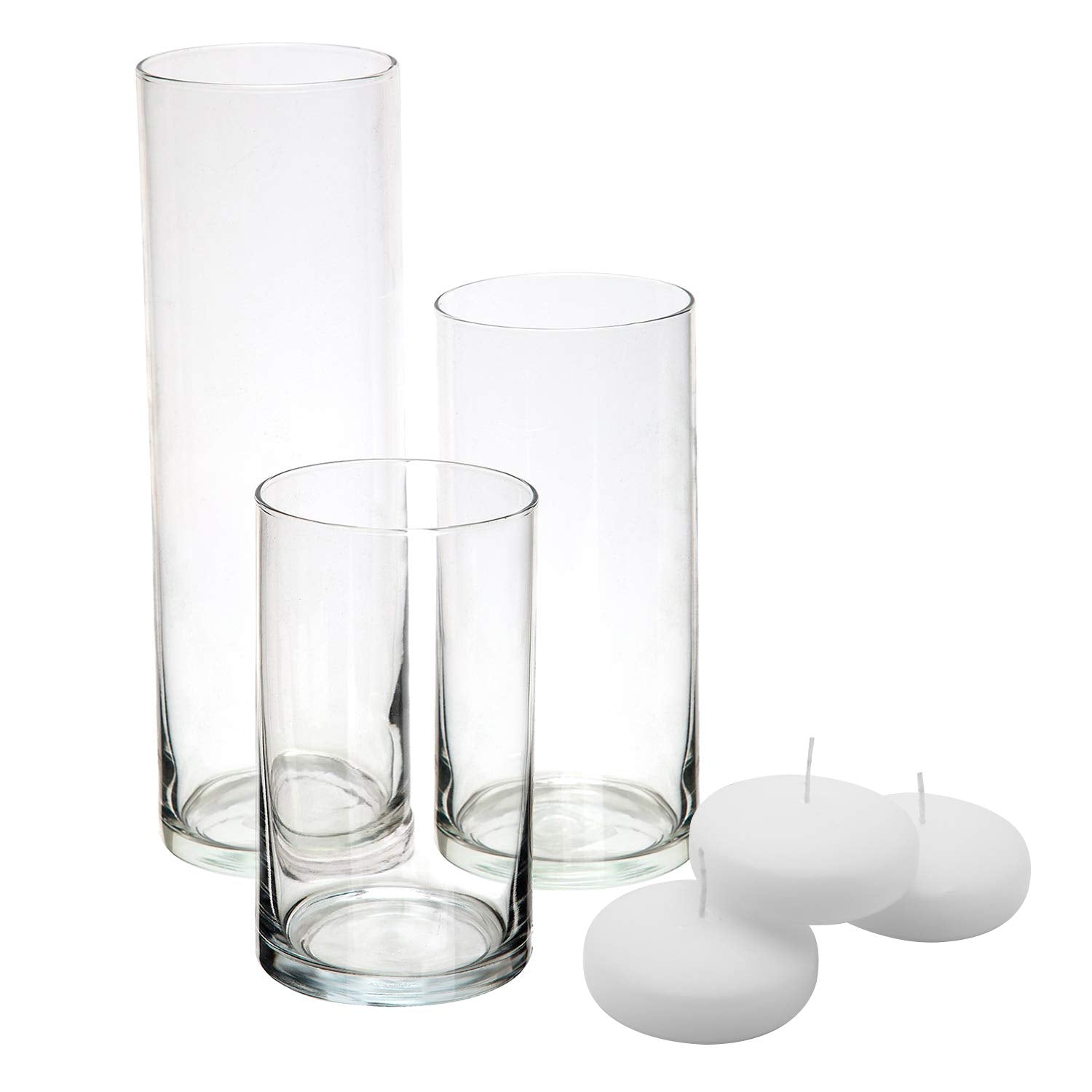 Royal Imports vue avant de l'ensemble de trois vases montre élégance et polyvalence