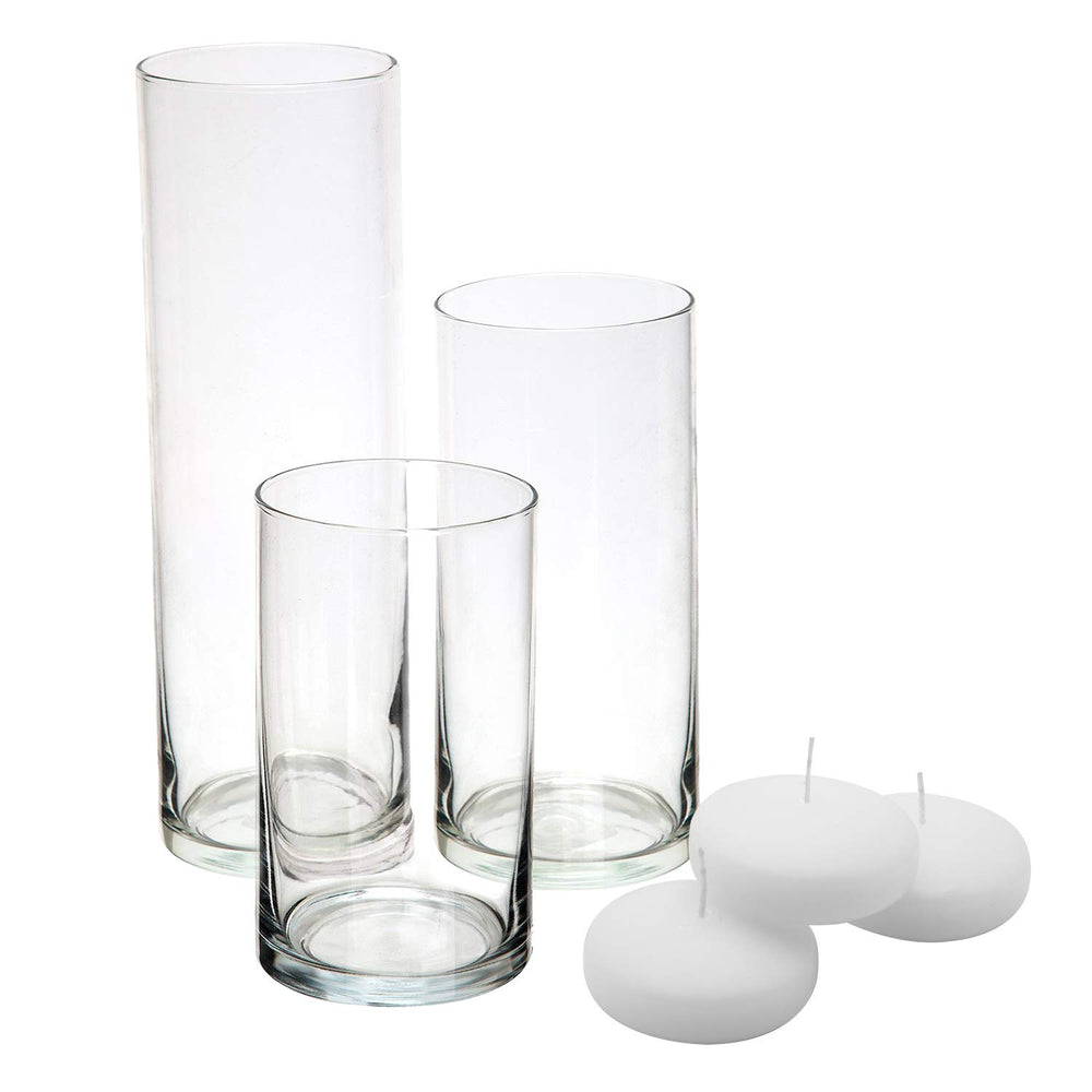 Royal Imports vue avant de l'ensemble de trois vases montre élégance et polyvalence