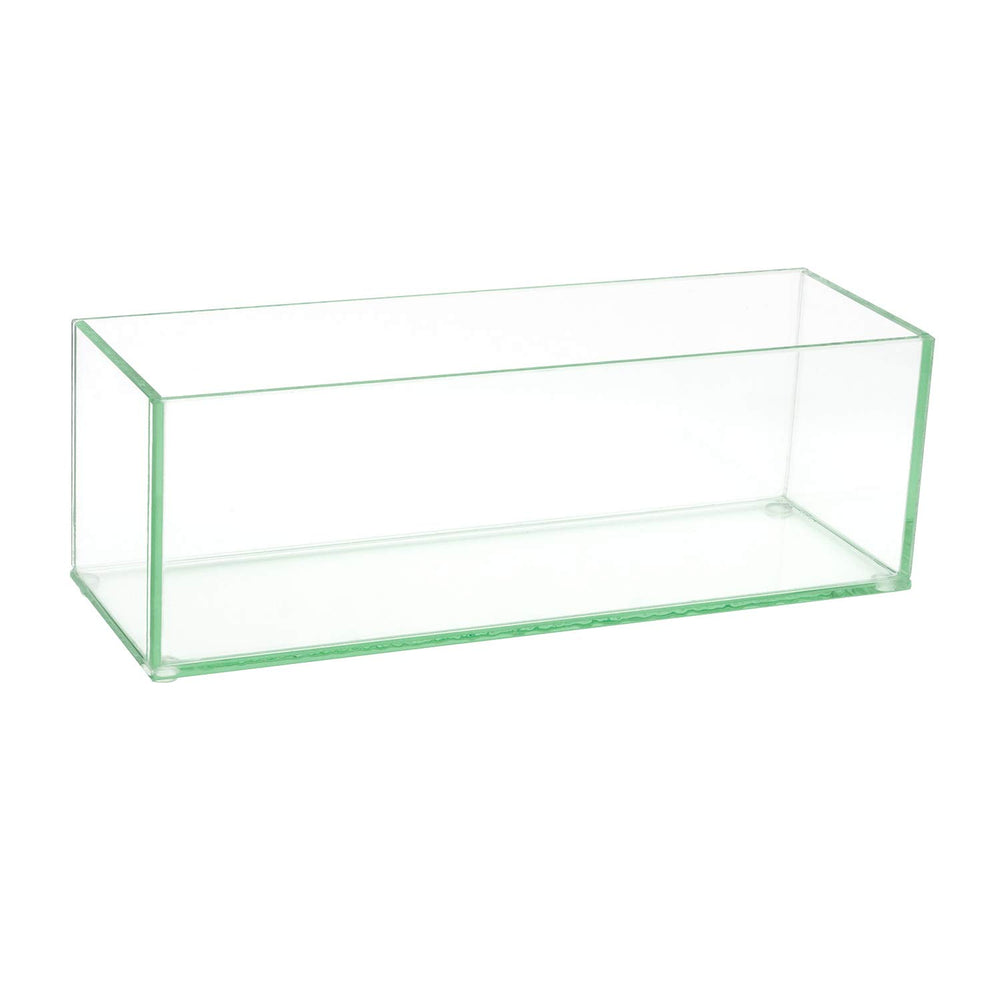 Royal Imports vase rectangle face avant montrant silhouette nette et finition cristal