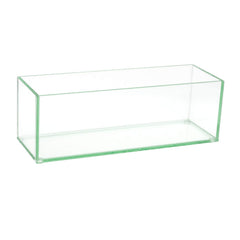 Royal Imports vase rectangle face avant montrant silhouette nette et finition cristal