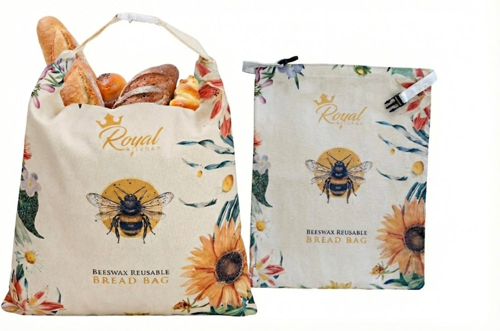 Royal Kitchen sac à pain à côté d'une règle pour montrer taille XL