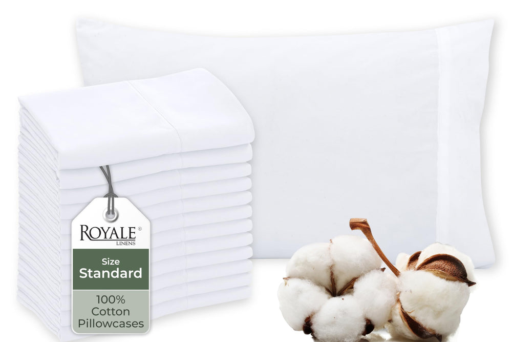 Royale Linens vue avant emballage, garantie qualité hôtelière