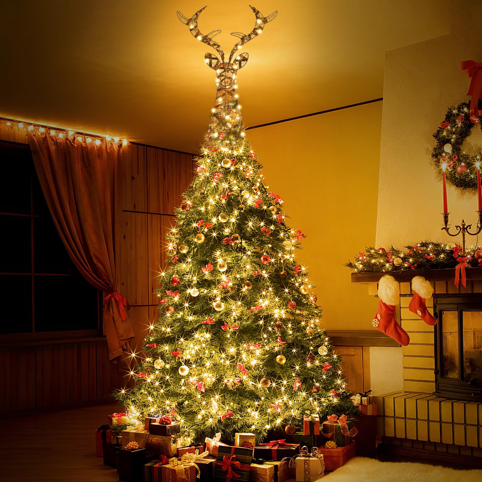 Roylvan décor en chalet avec renne, renforce ambiance rustique et festive