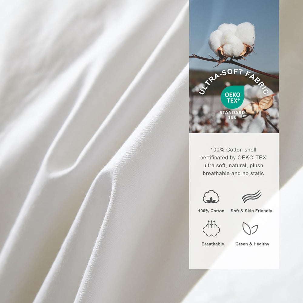 Royoliving détail de la housse en coton biologique, respirabilité et douceur