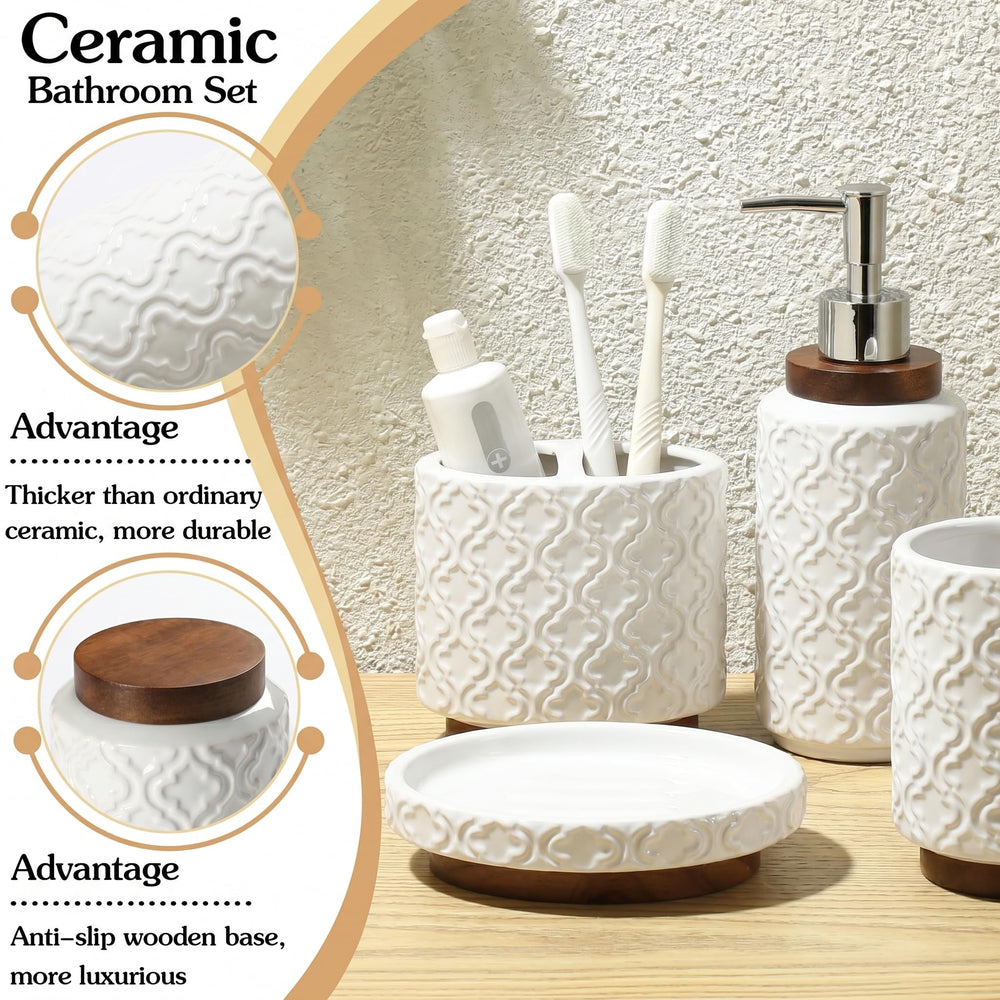 RQYIXI texture céramique embossée, finition élégante et facile à nettoyer