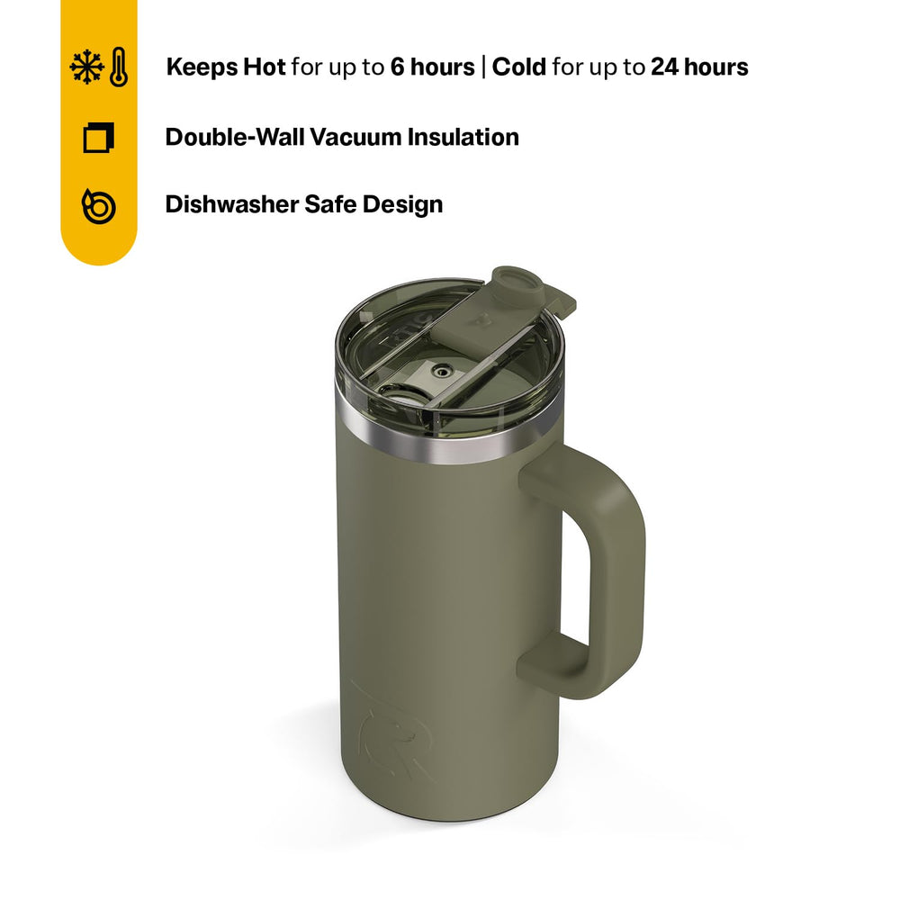 RTIC mug Road Trip gros plan sur l'anse pour une prise en main confortable
