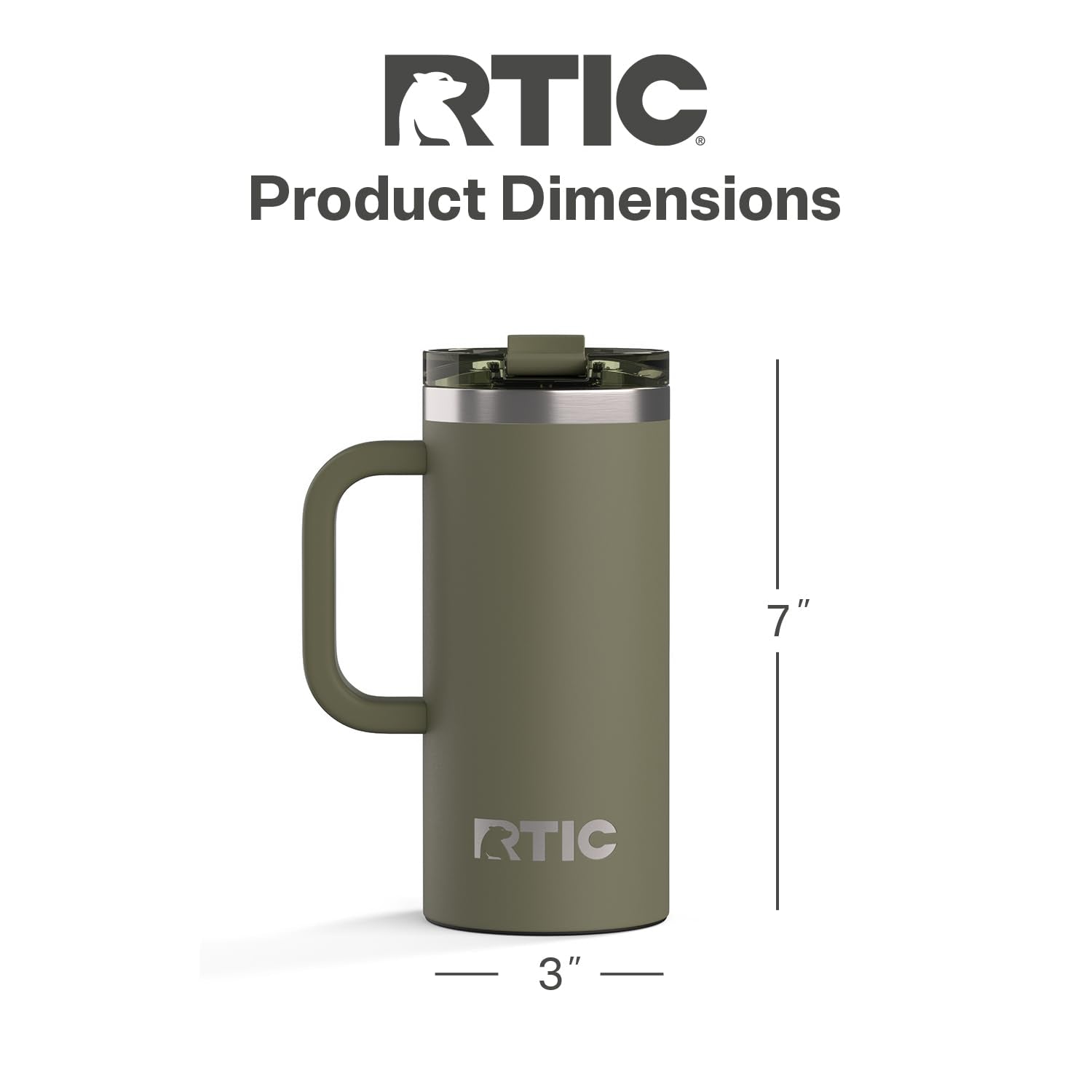 RTIC mug Road Trip couvercle ouvert montrant système anti-fuite sécurisé