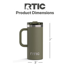 RTIC mug Road Trip couvercle ouvert montrant système anti-fuite sécurisé