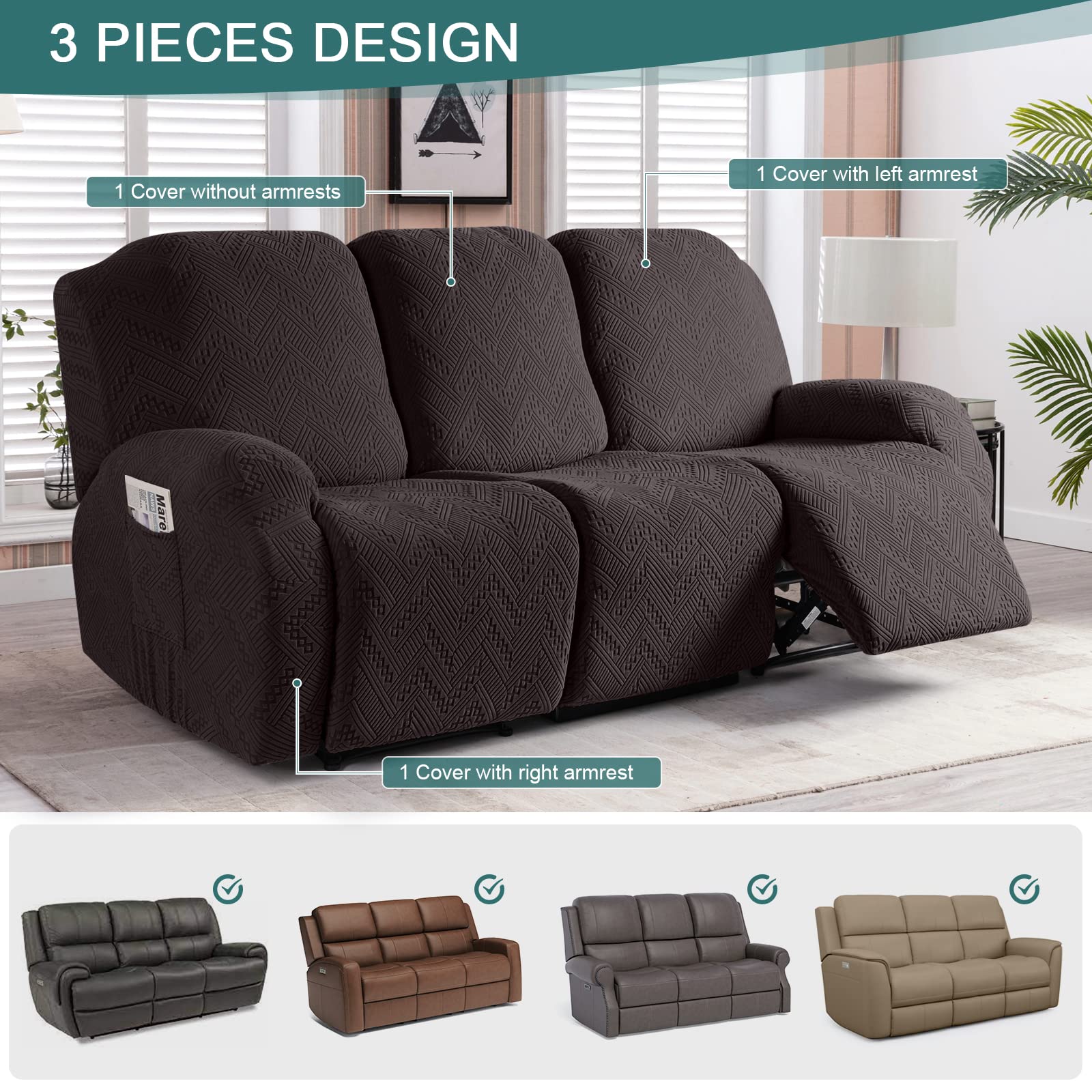 Ruaozz housse en usage sur canapé incliné assurant maintien et liberté de mouvement