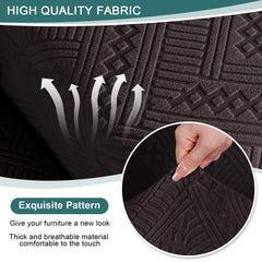 Ruaozz texture tricot jacquard montrant élasticité et douceur du tissu