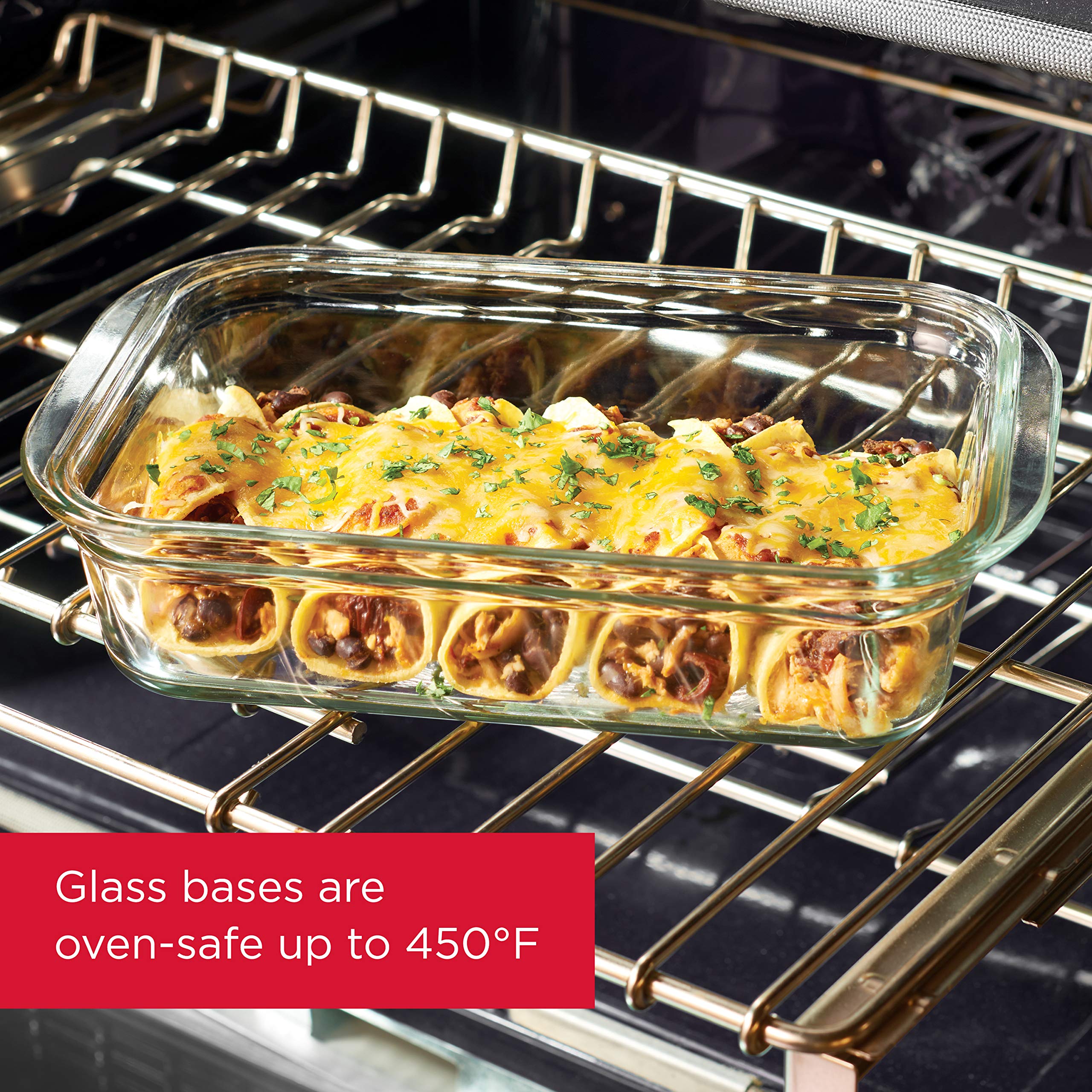 Rubbermaid Brilliance base en verre prête pour le four et service résistant à la chaleur