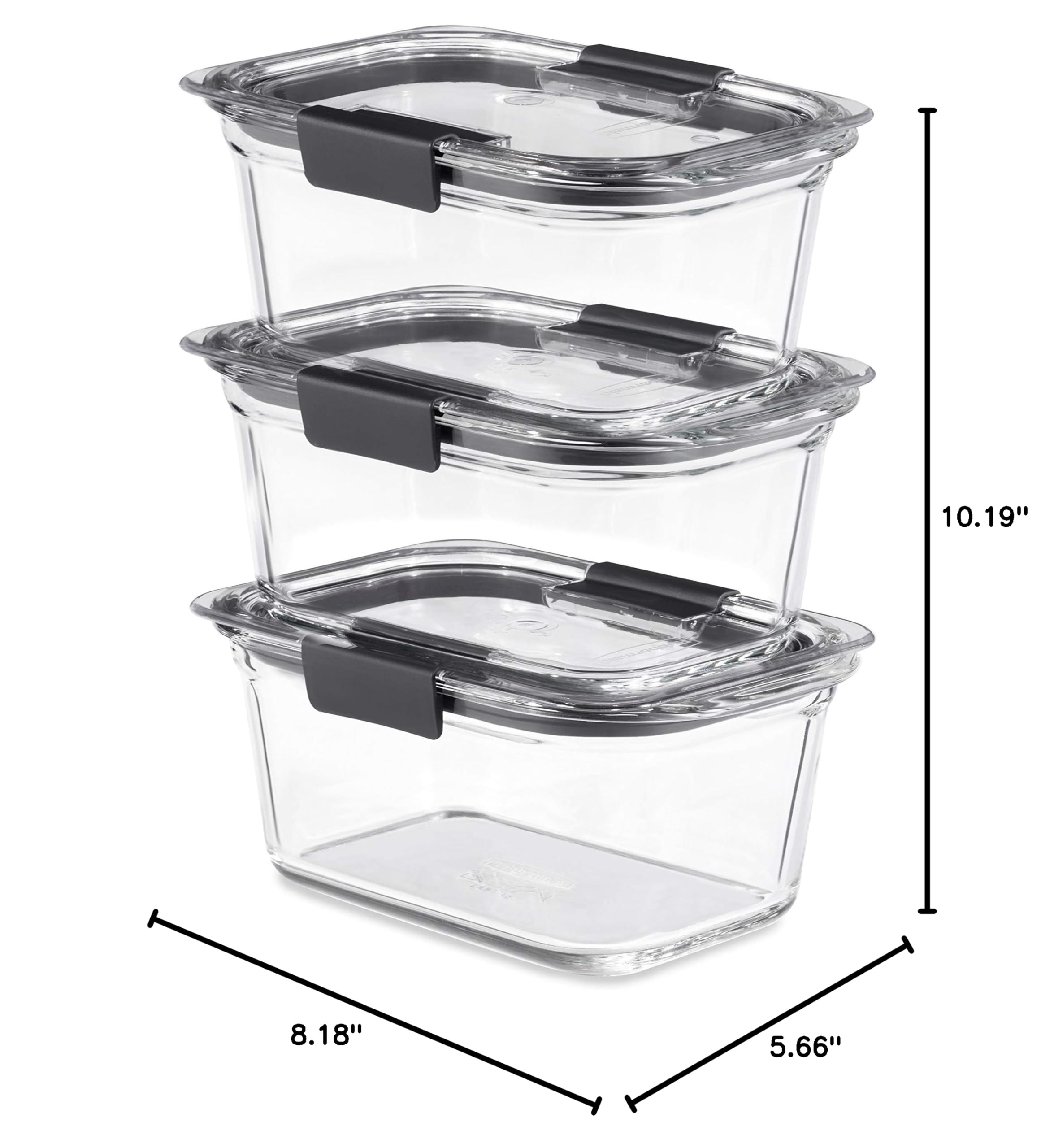 Rubbermaid Brilliance comparaison taille tenue en main pour évaluer capacité et portabilité
