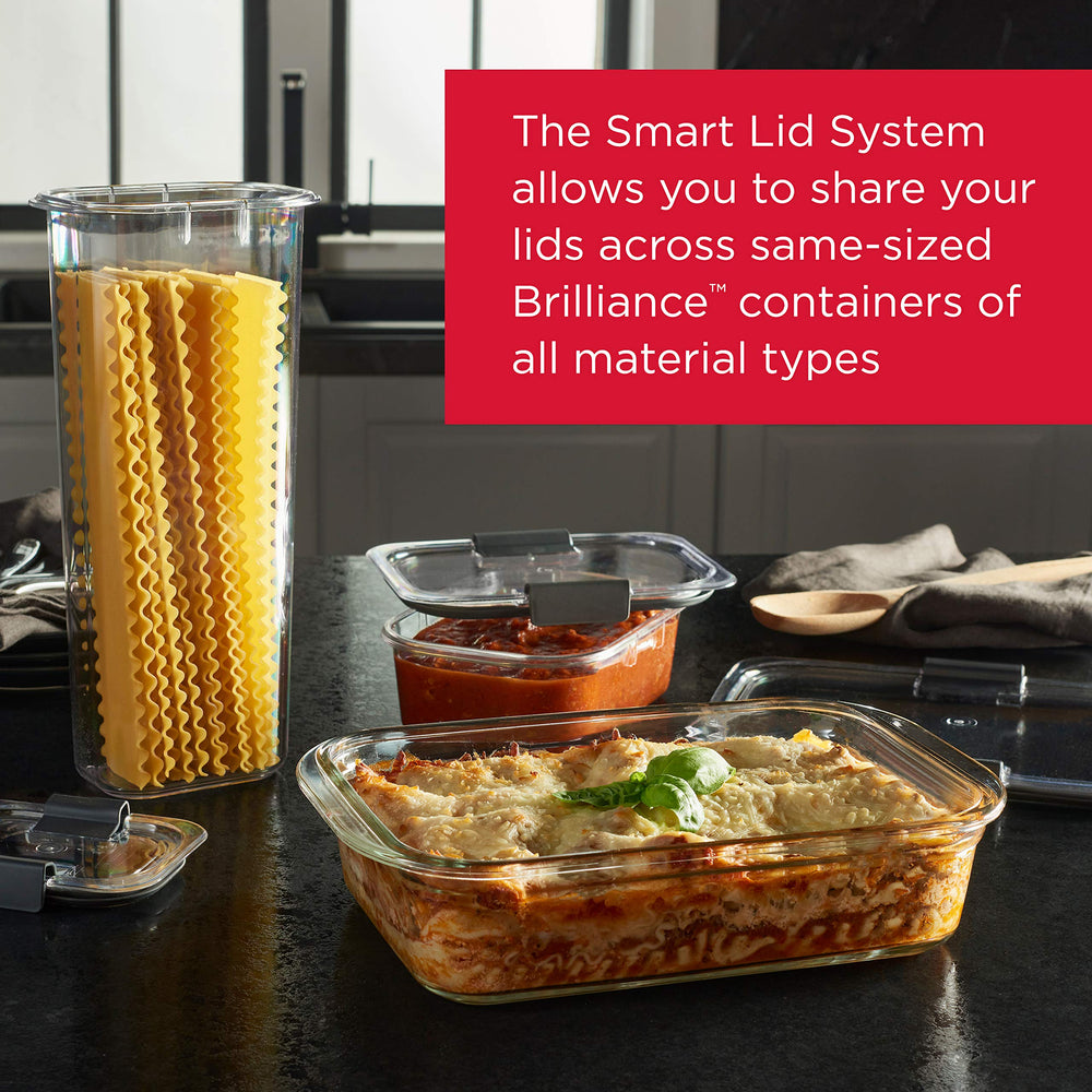 Rubbermaid Brilliance boîtes empilées dans réfrigérateur pour gain de place et organisation