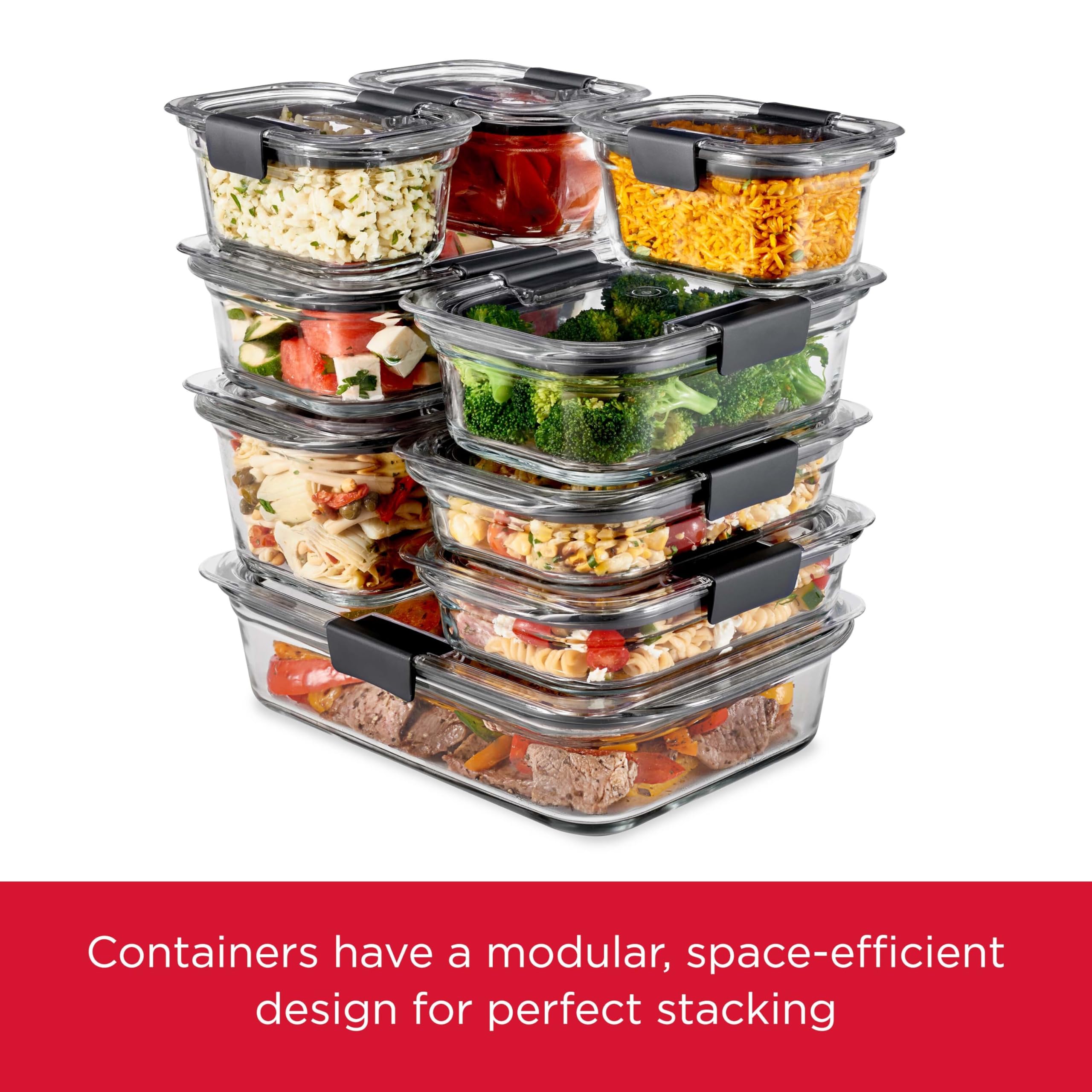 Rubbermaid Brilliance empilées dans réfrigérateur pour organisation optimale