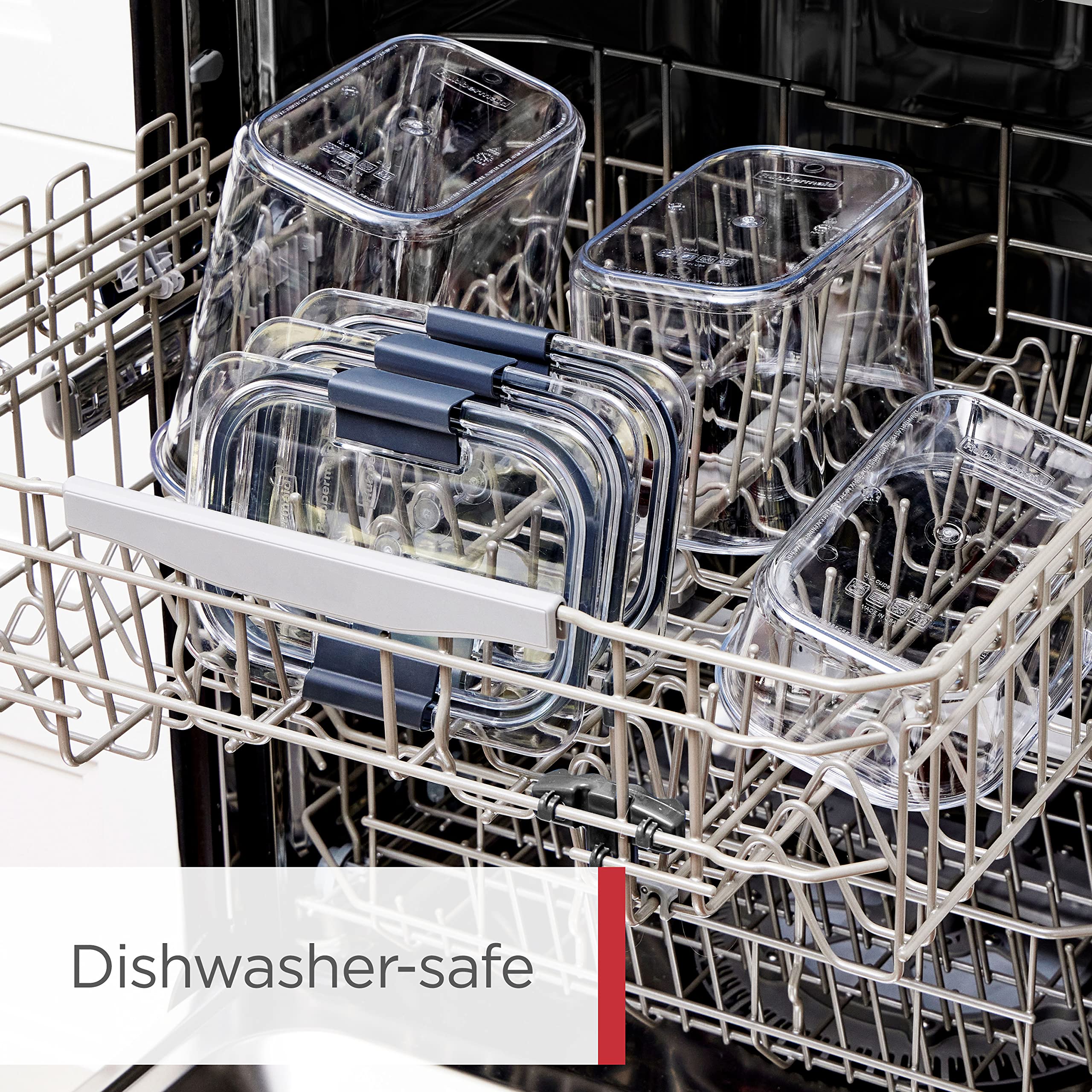 Rubbermaid Brilliance boîtes ouvertes montrant céréales et portion idéale