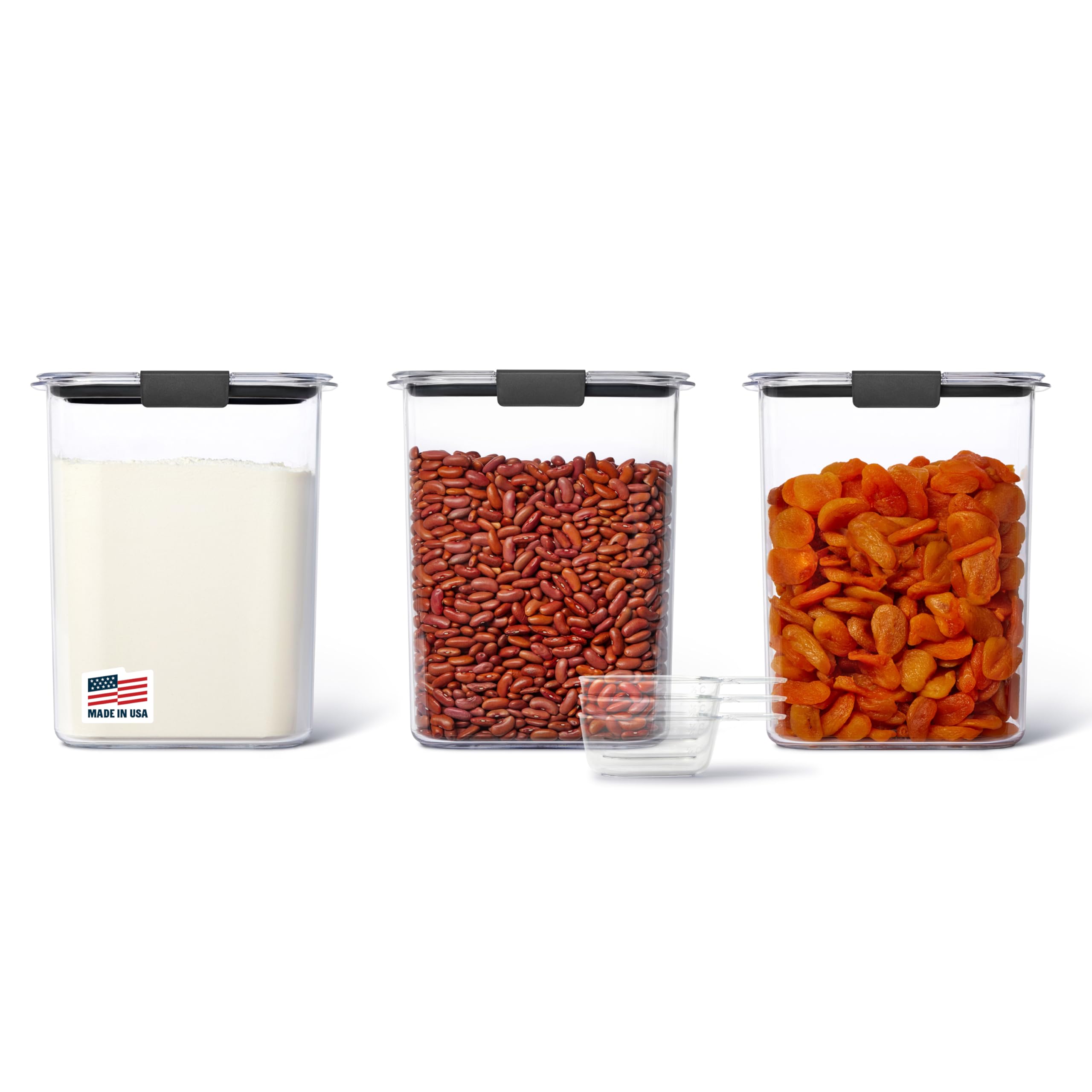 Rubbermaid Brilliance face avant montrant ensemble et avantages de rangement